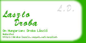 laszlo droba business card