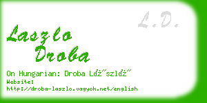 laszlo droba business card